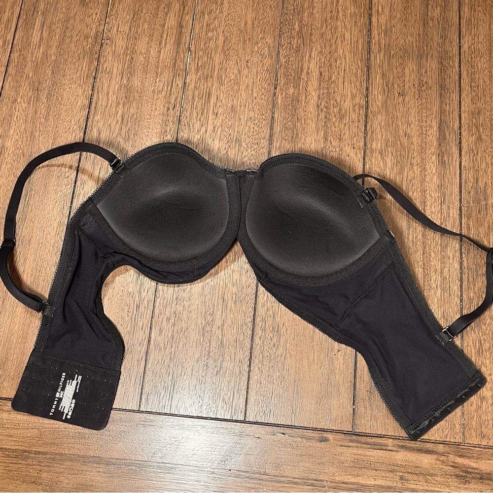 Tommy Hilfiger Longline Strapless Bra Black 34C Convertible Demi Bustier‎ Bundle - Picture 7 of 10